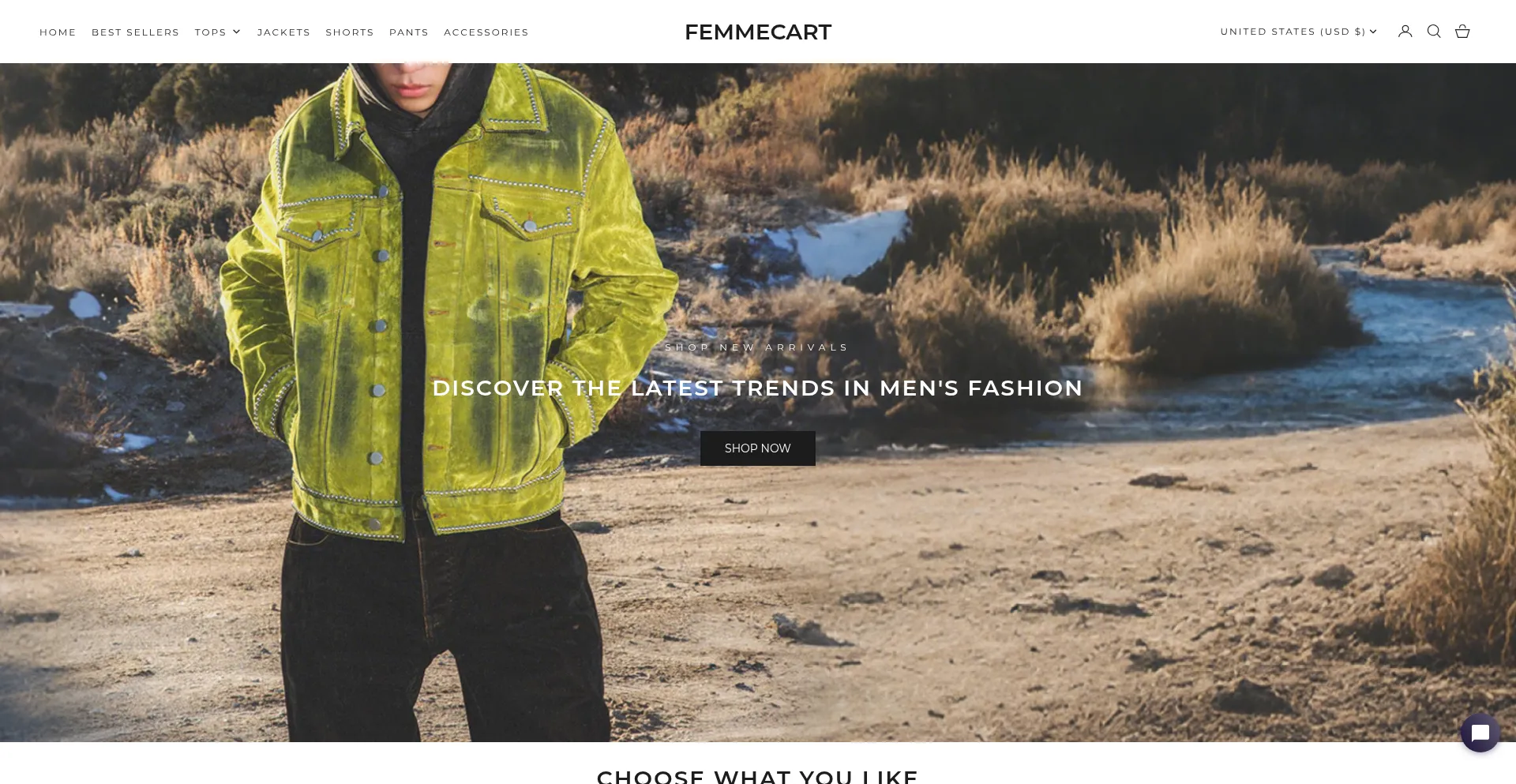 Website screenshot of Femmecart.com