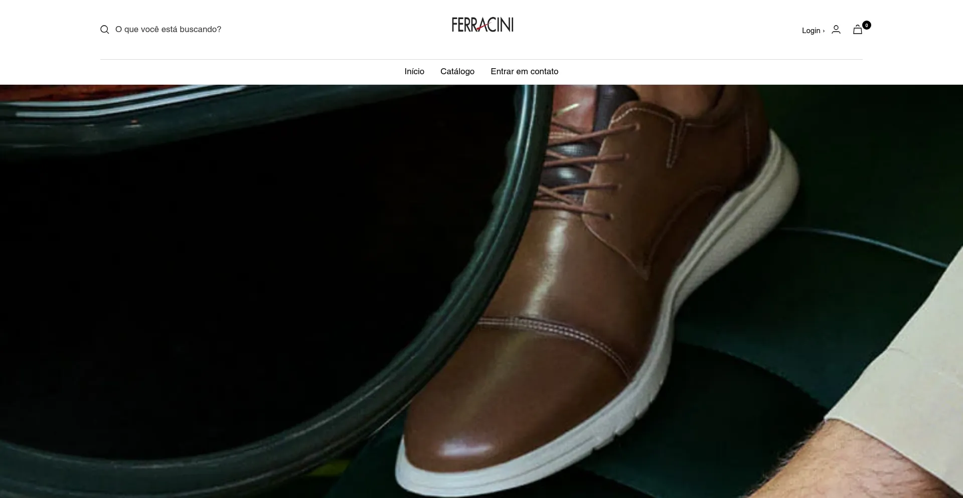 Website screenshot of Ferracini-com-br.myshopify.com