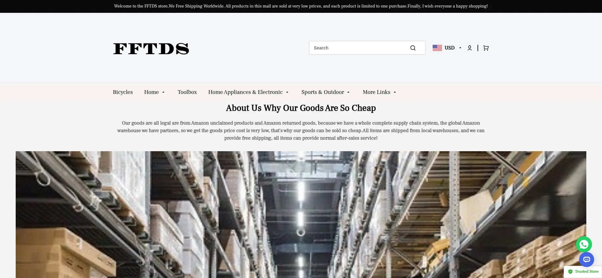 Website screenshot of Ffdts.com