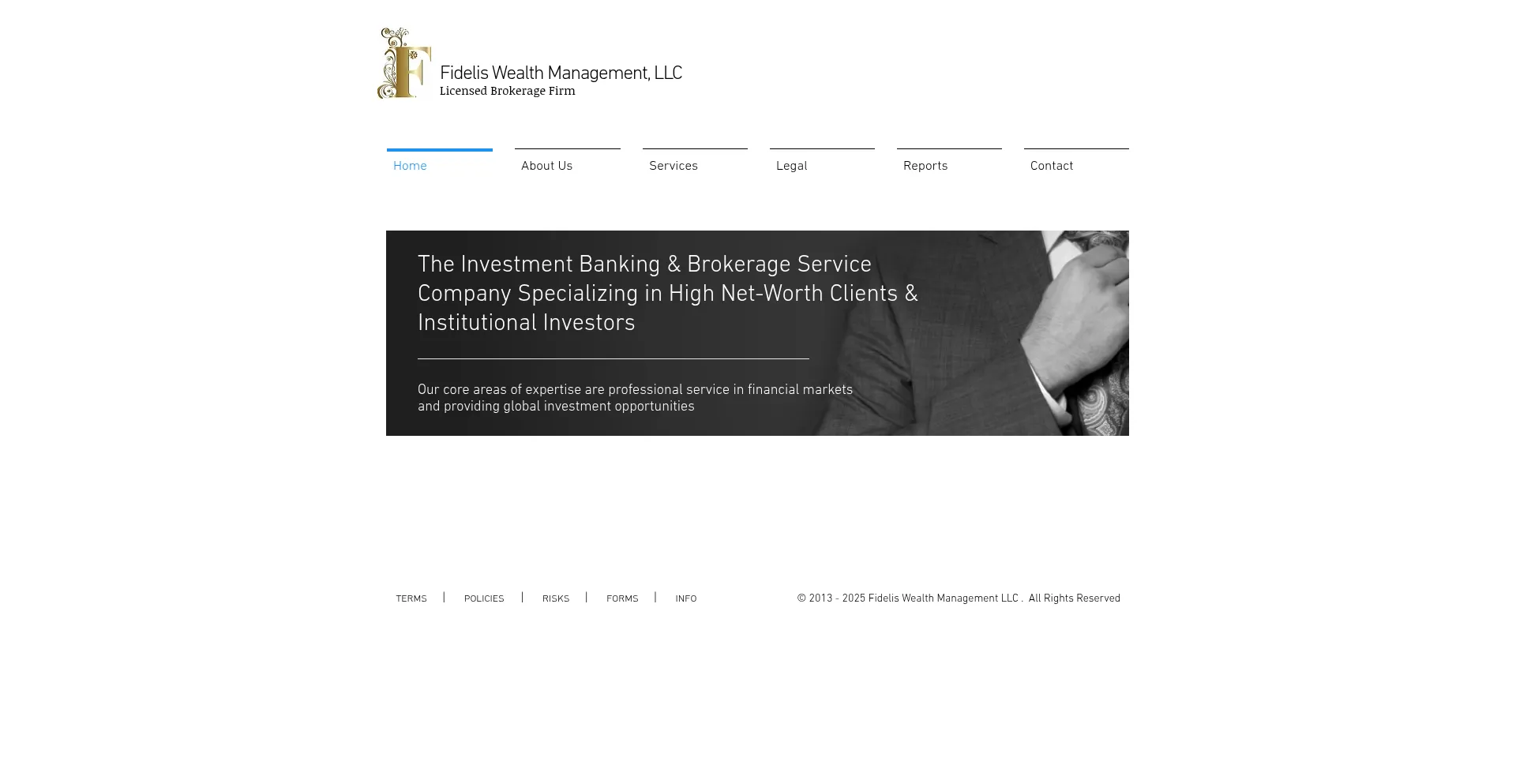 Website screenshot of Fidelis-mgt.com
