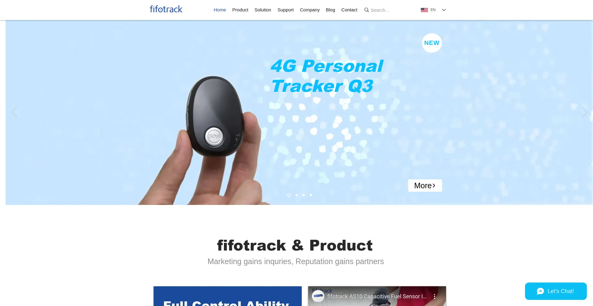Website screenshot of Fifotrack.com