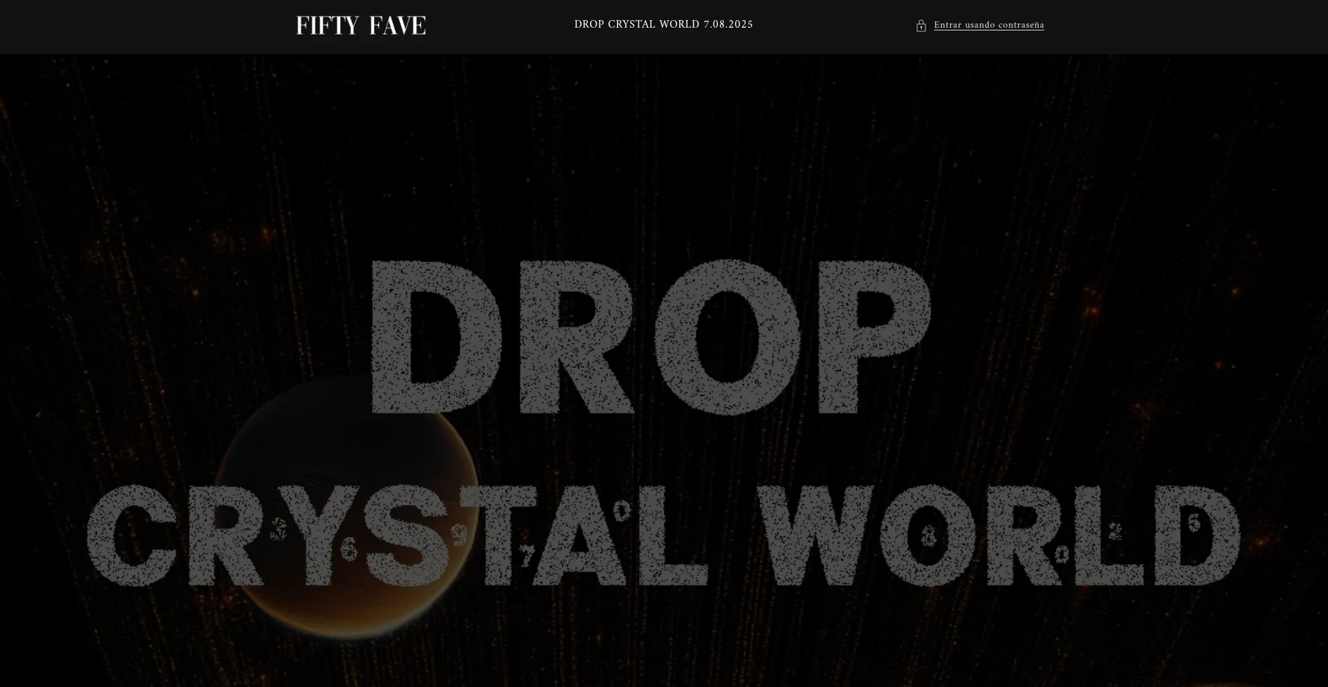 Website screenshot of Fiftyfave.store