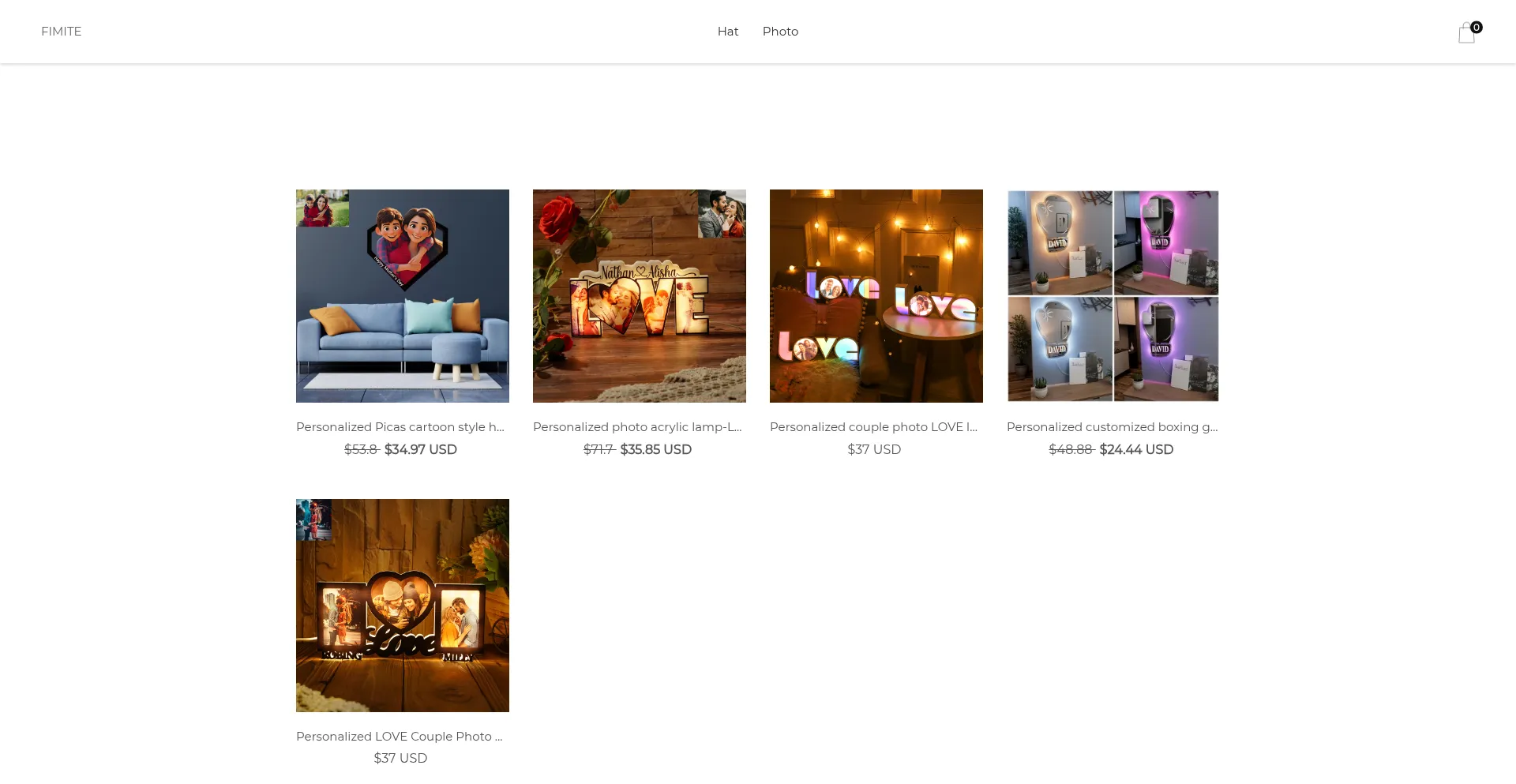 Website screenshot of Fimite.com