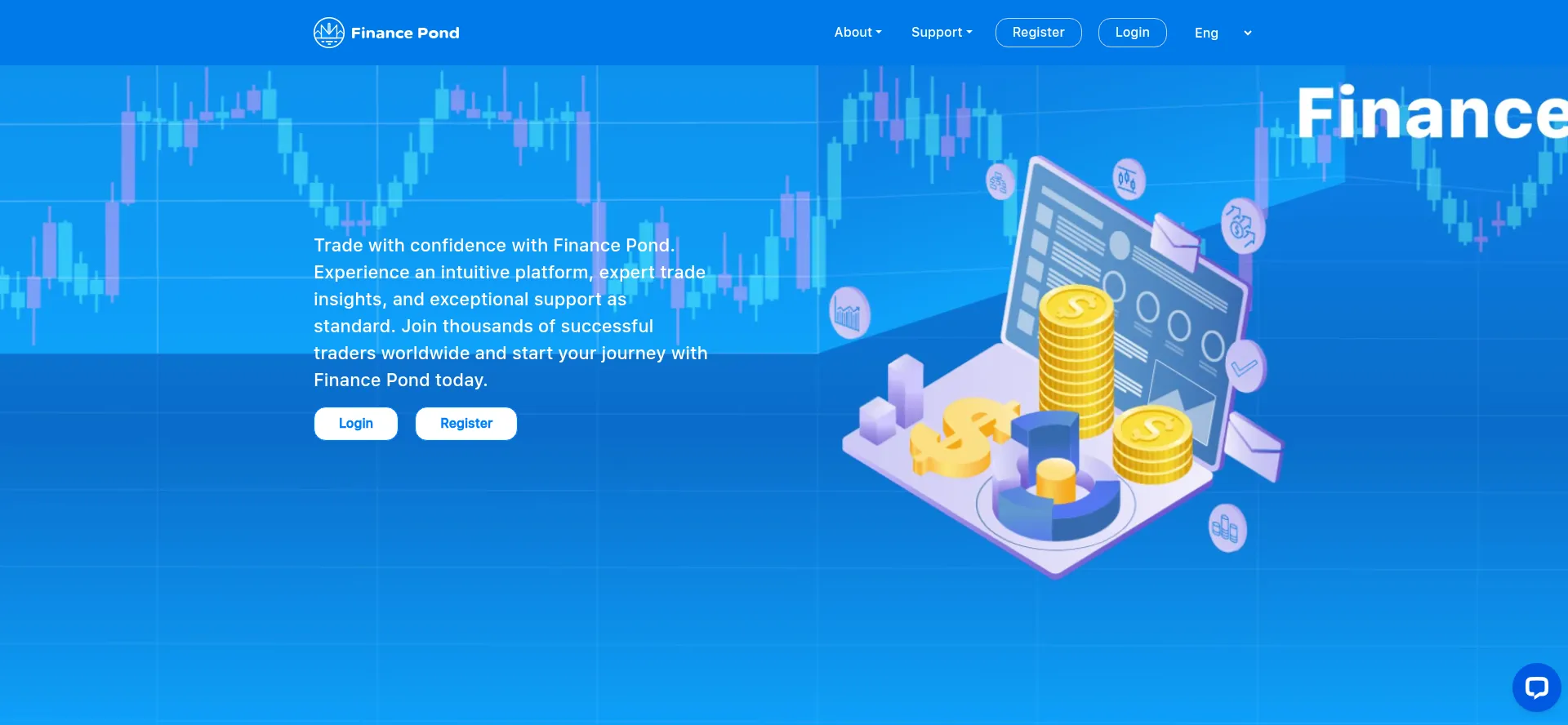 Website screenshot of Financepond.com
