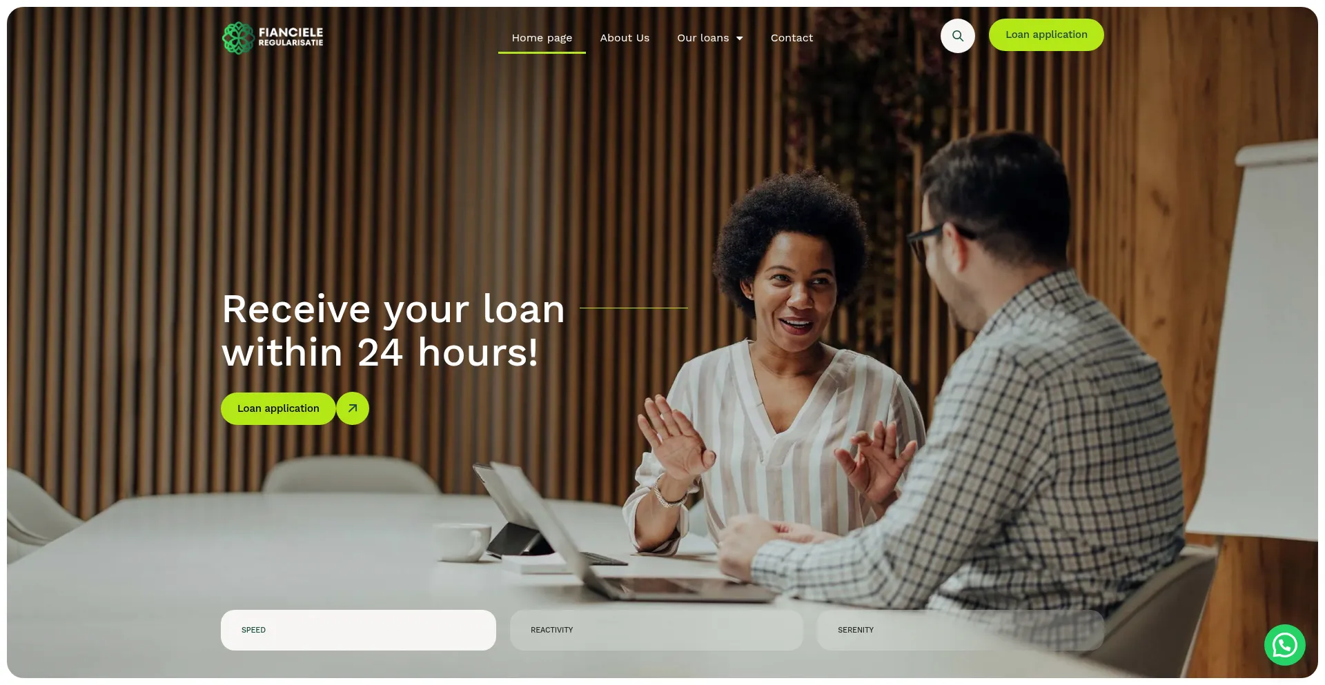 Website screenshot of Financiele-regularisatie.com