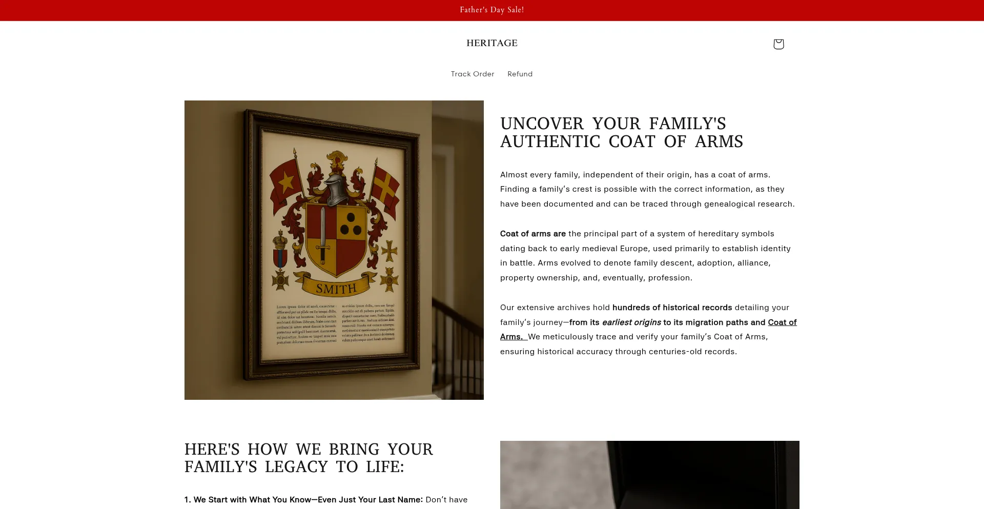 Website screenshot of Findyourcrest.com