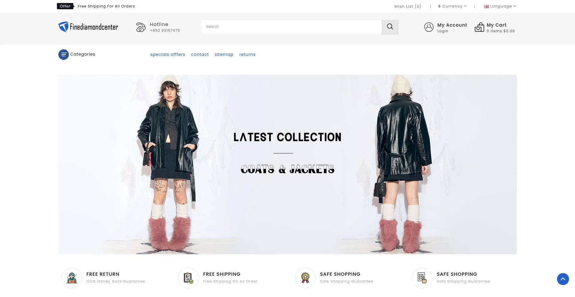 Website screenshot of Finediamondcenter.com