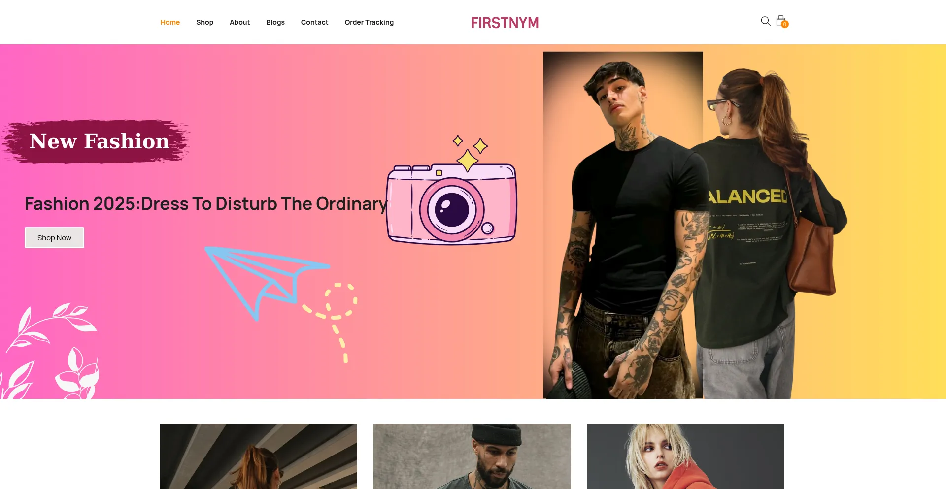 Website screenshot of Firstnym.com