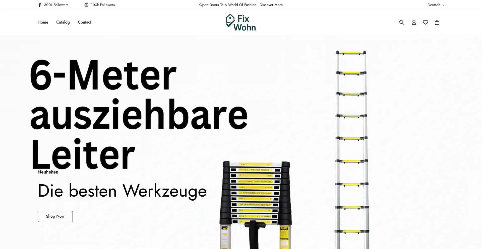 Website screenshot of Fixwohn.de