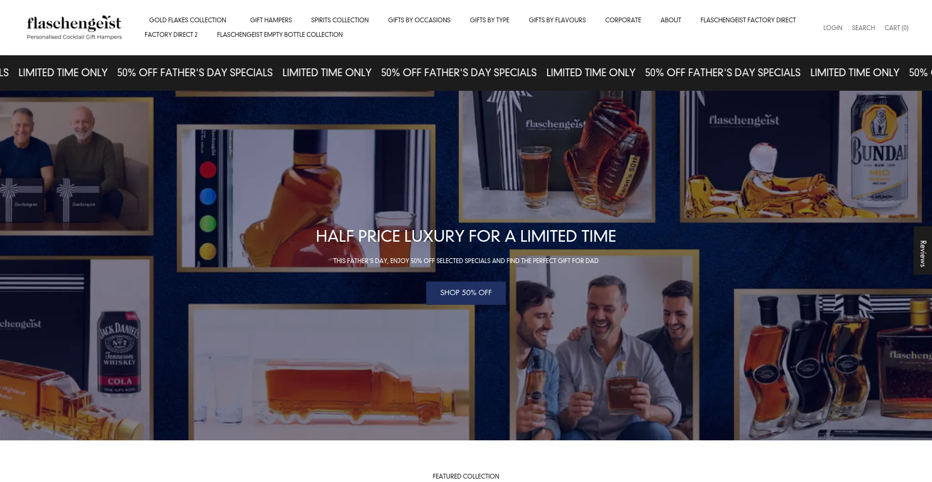 Website screenshot of Flaschengeist.com.au
