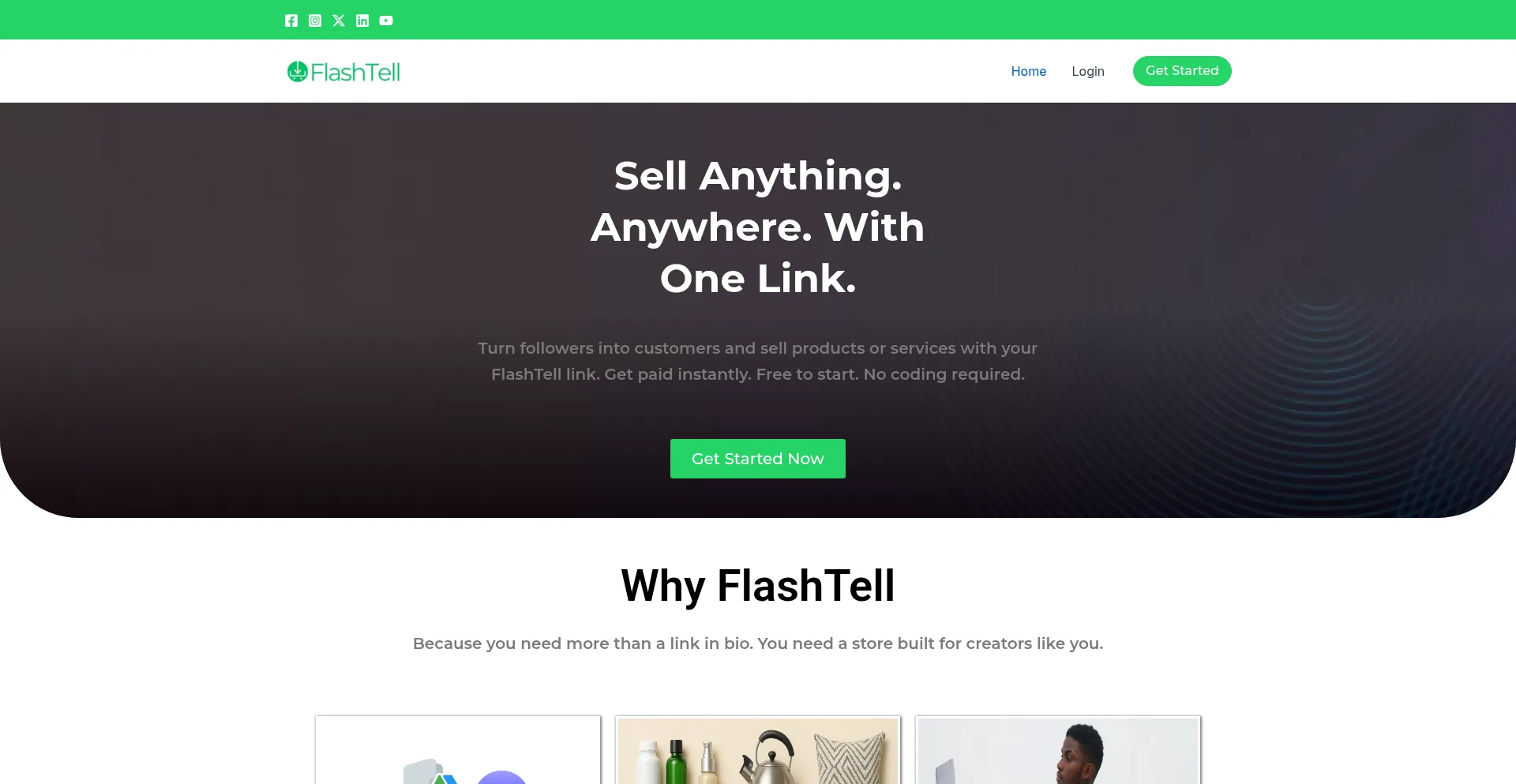 Flashtell.com Screenshot
