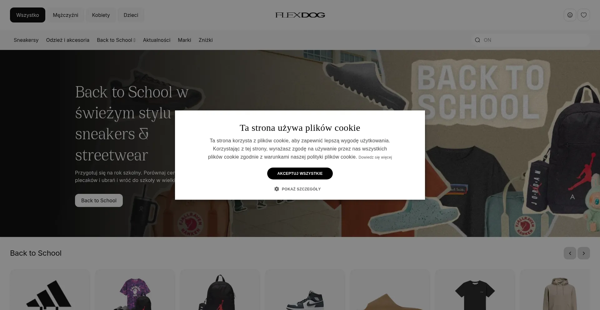 Website screenshot of Flexdog.pl