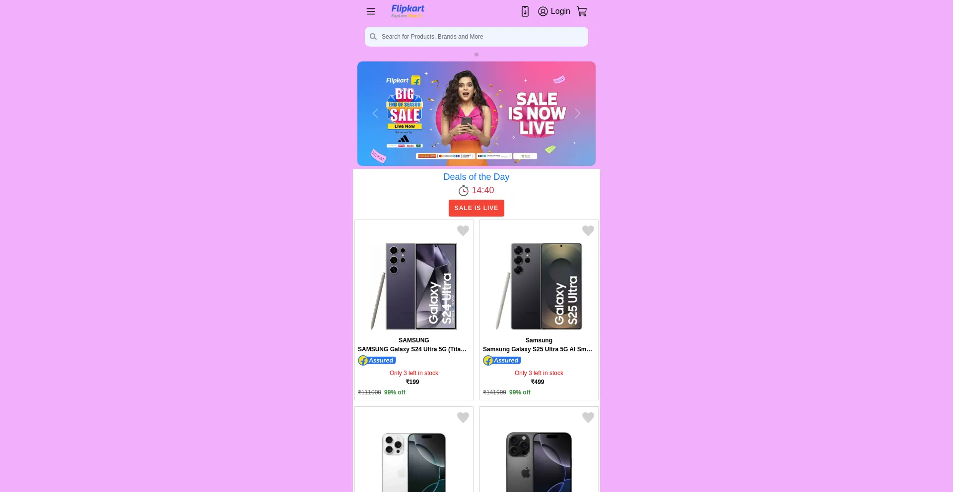 Website screenshot of Flipmartsales.com