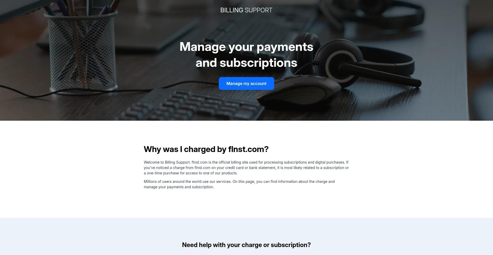 Website screenshot of Flnst.com