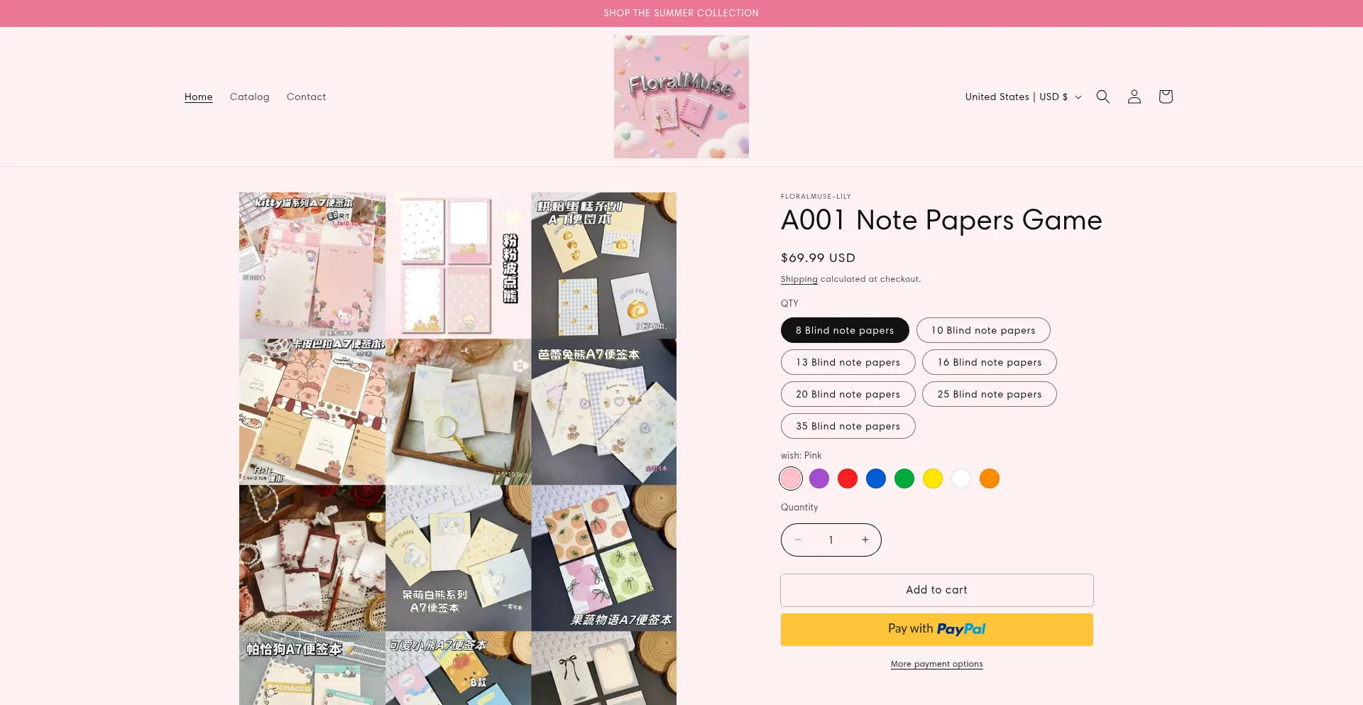 Website screenshot of Floralmuse-lilys.com