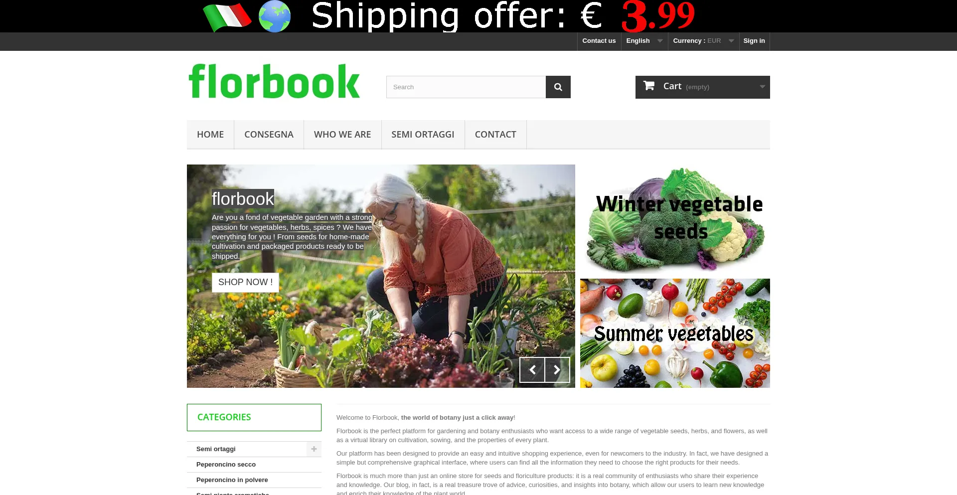 Website screenshot of Florbook.com