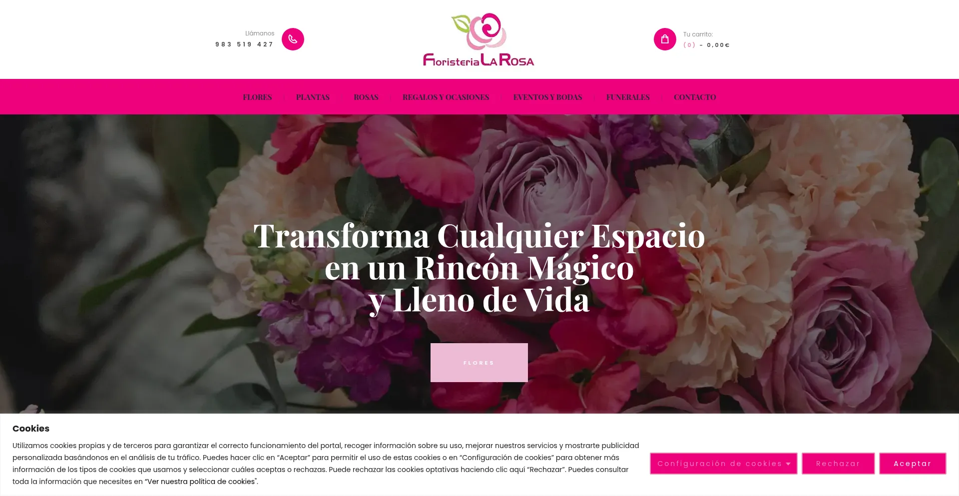 Floristerialarosavalladolid.es