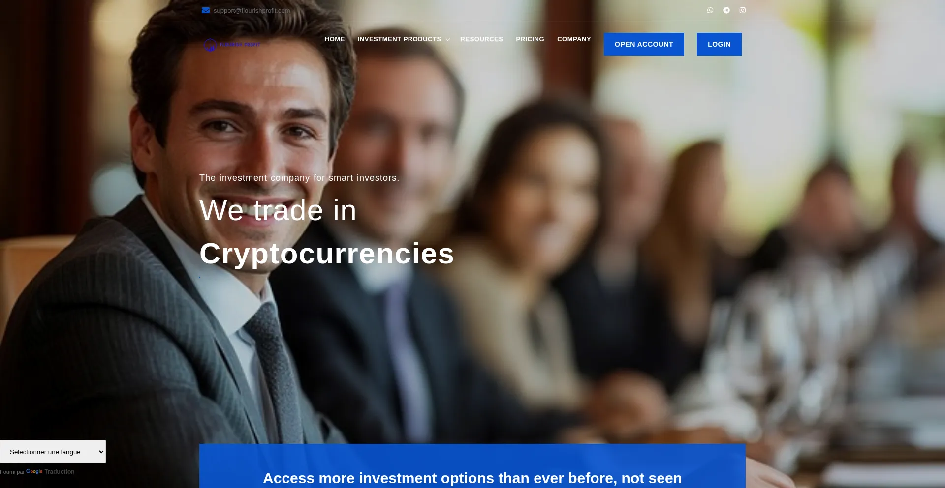 Website screenshot of Flourishprofit.com