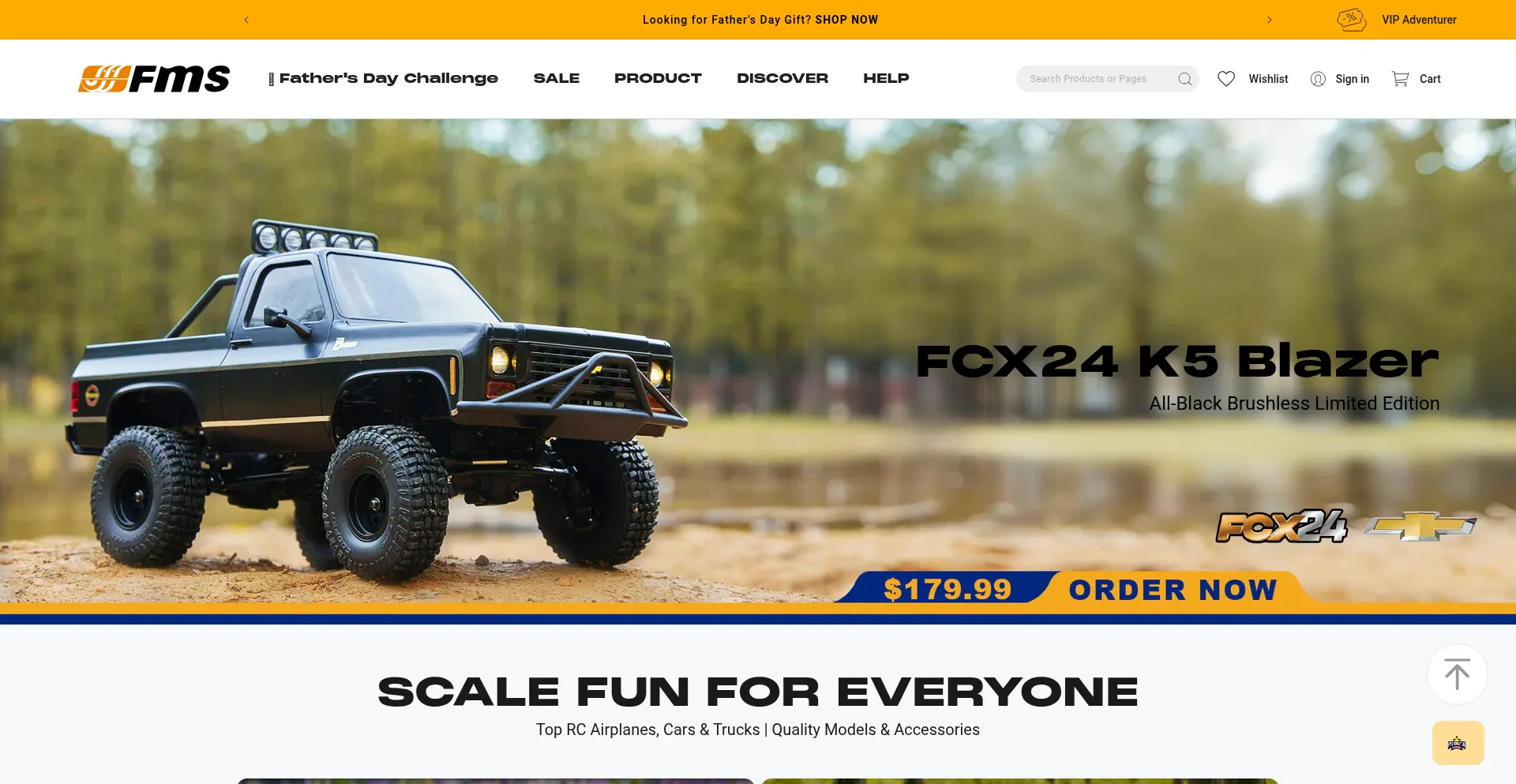 Website screenshot of Fmsmodel.com