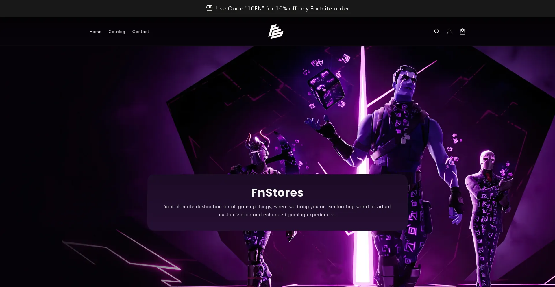 Website screenshot of Fnstores.com