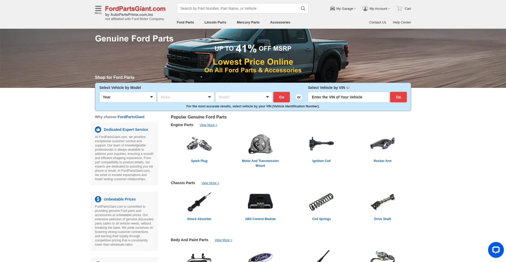 Fordpartsgiant.com Screenshot