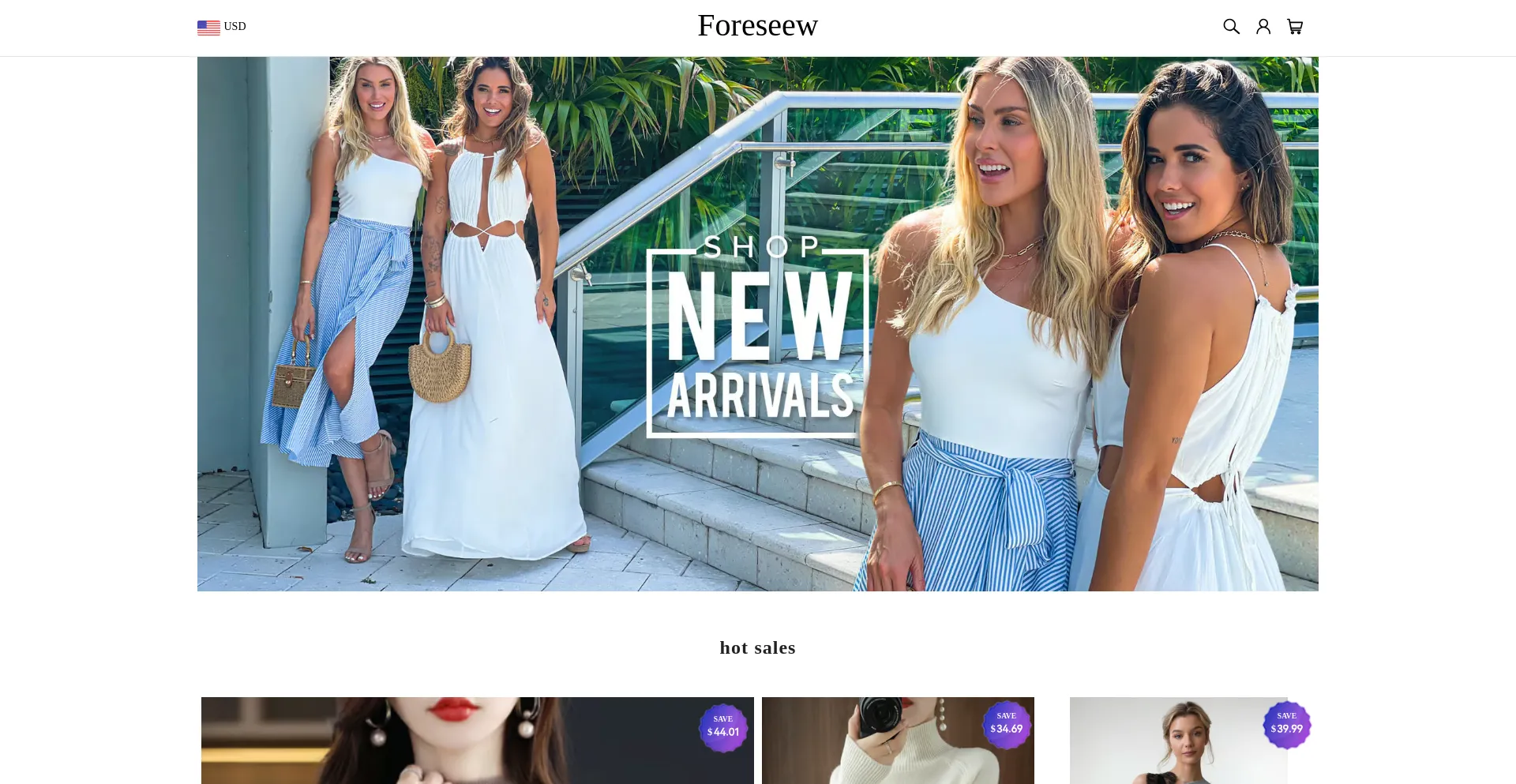 Website screenshot of Foreseew.com
