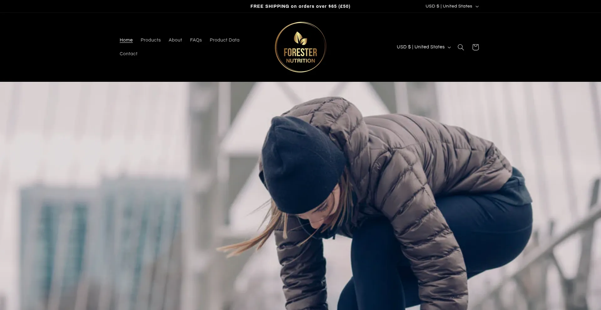 Website screenshot of Foresternutrition.com