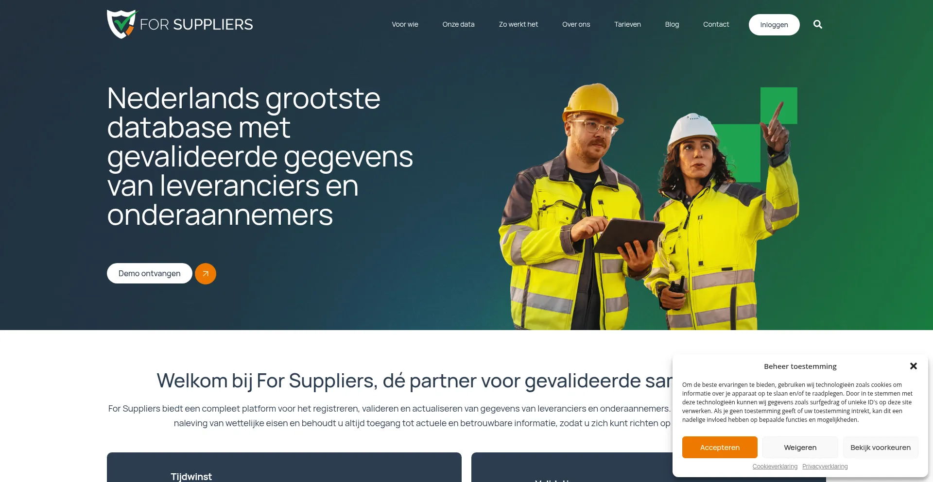 Website screenshot of Forsuppliers.com