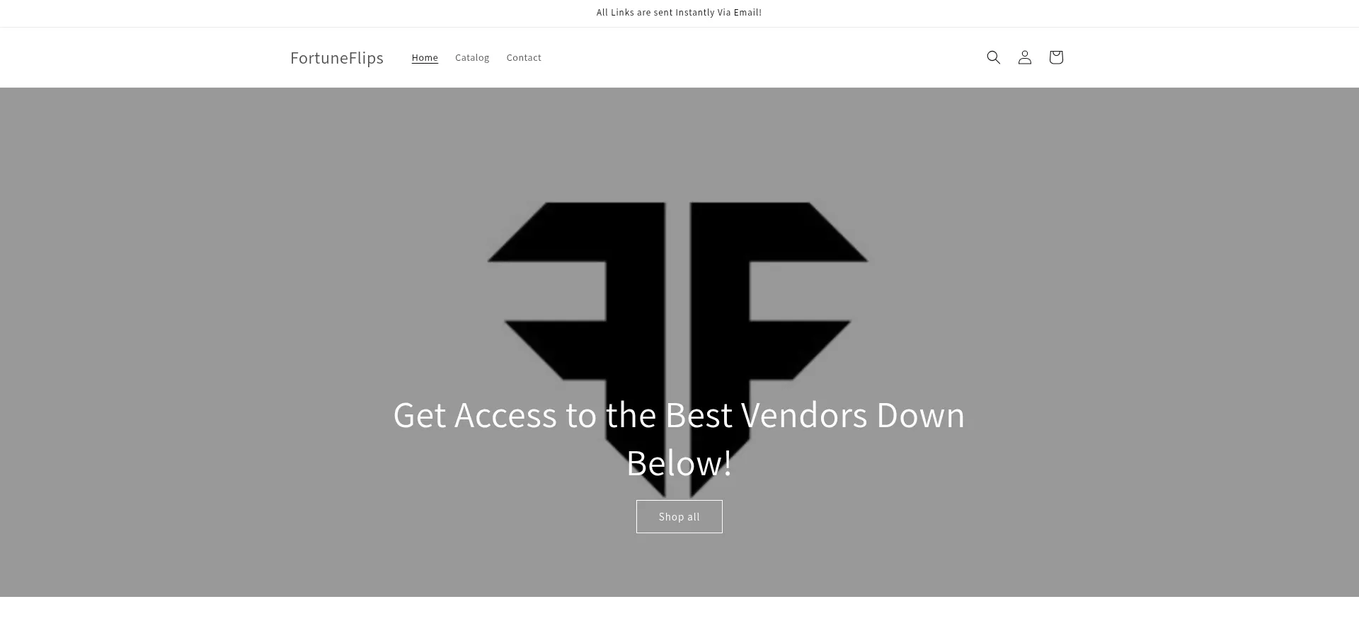 Website screenshot of Fortuneflips.net