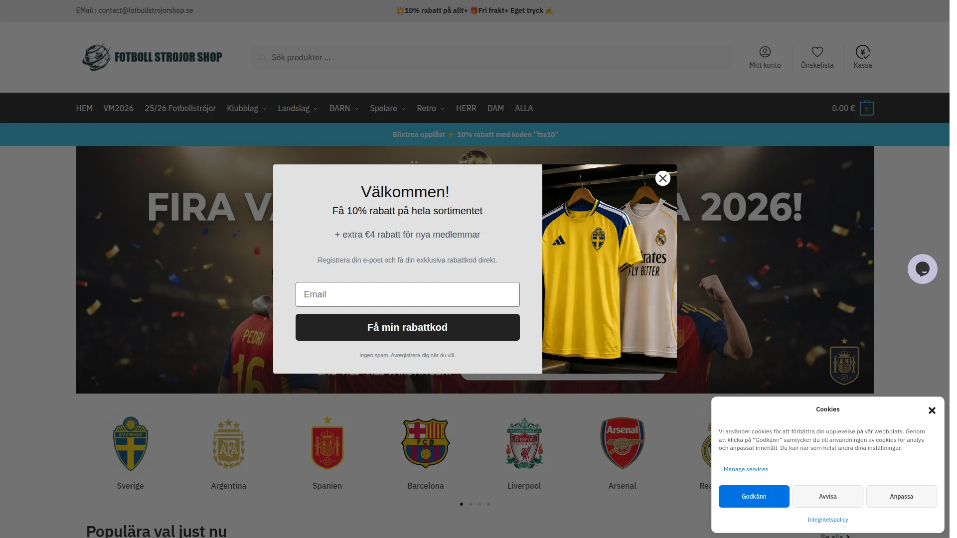 Fotbollstrojorshop.se