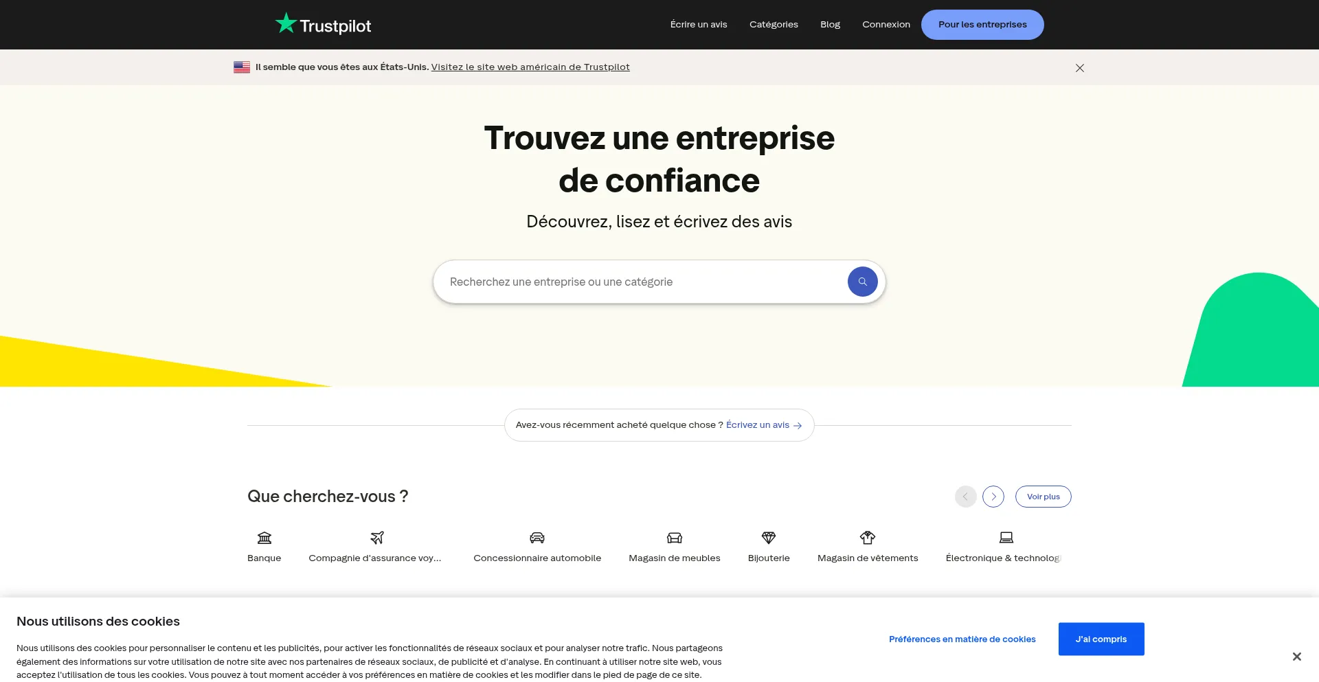 Website screenshot of Fr-be.trustpilot.com