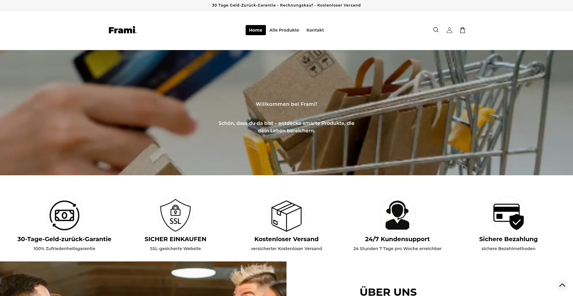 Website screenshot of Frami-shop.com