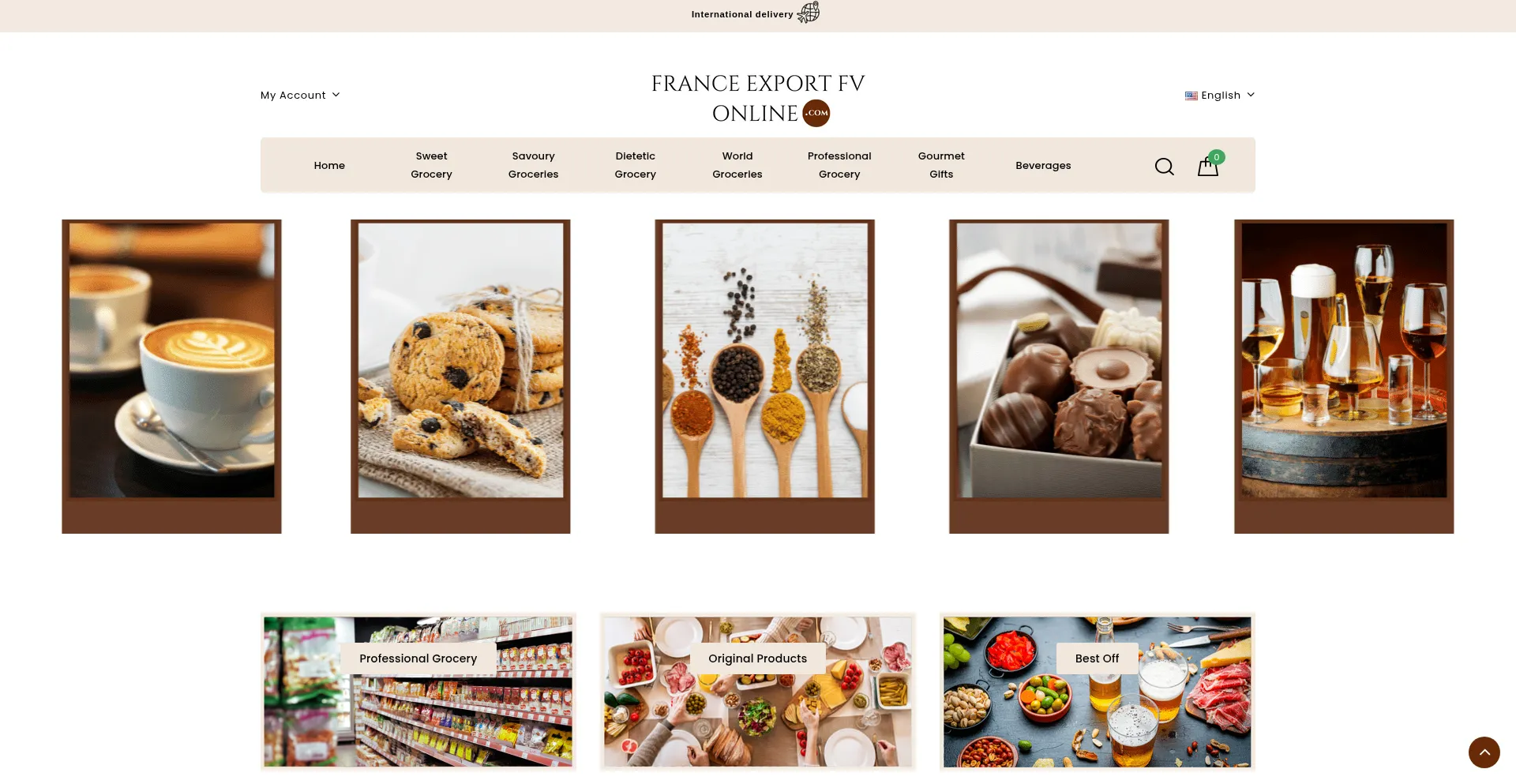 Website screenshot of France-export-fv-online.com