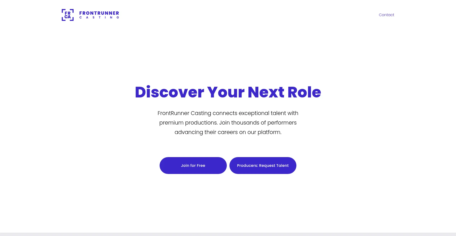 Website screenshot of Frcasting.com