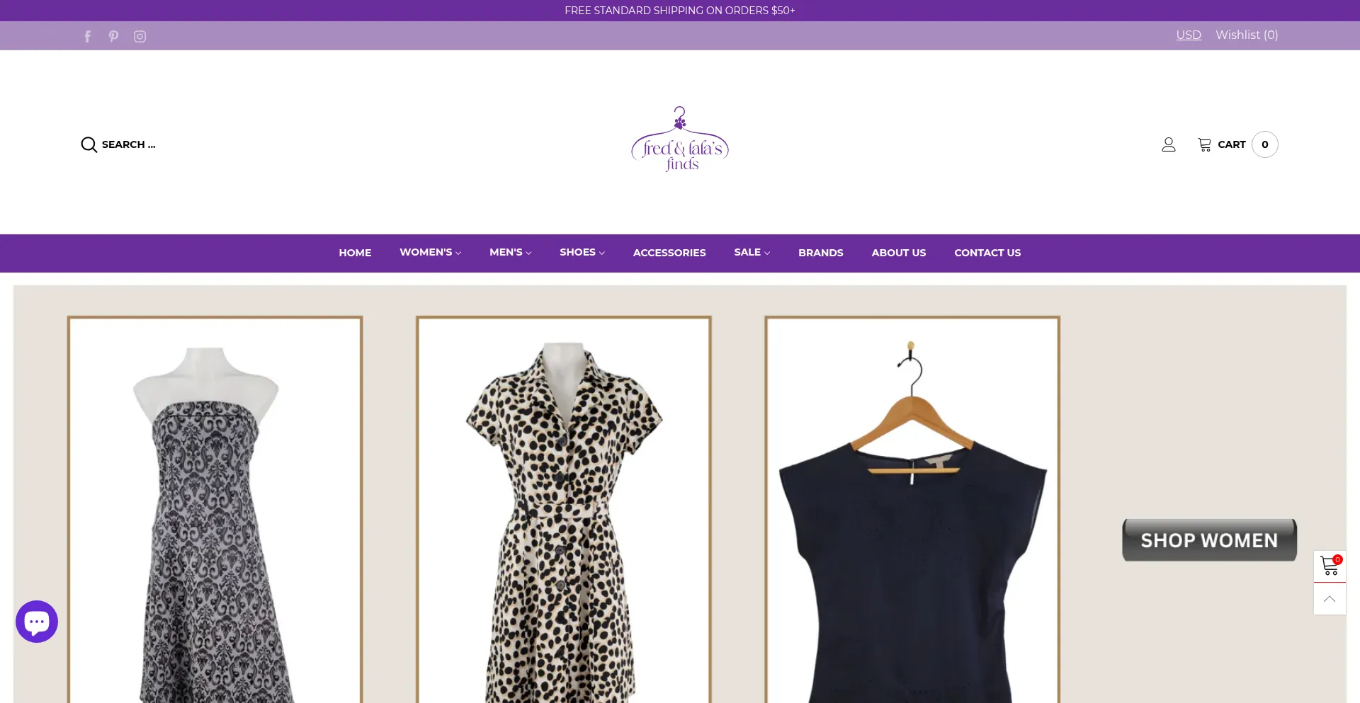 Website screenshot of Fredandlala.com