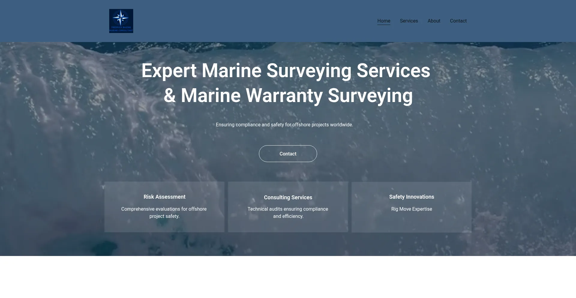 Website screenshot of Fredrickfredconsultant.com