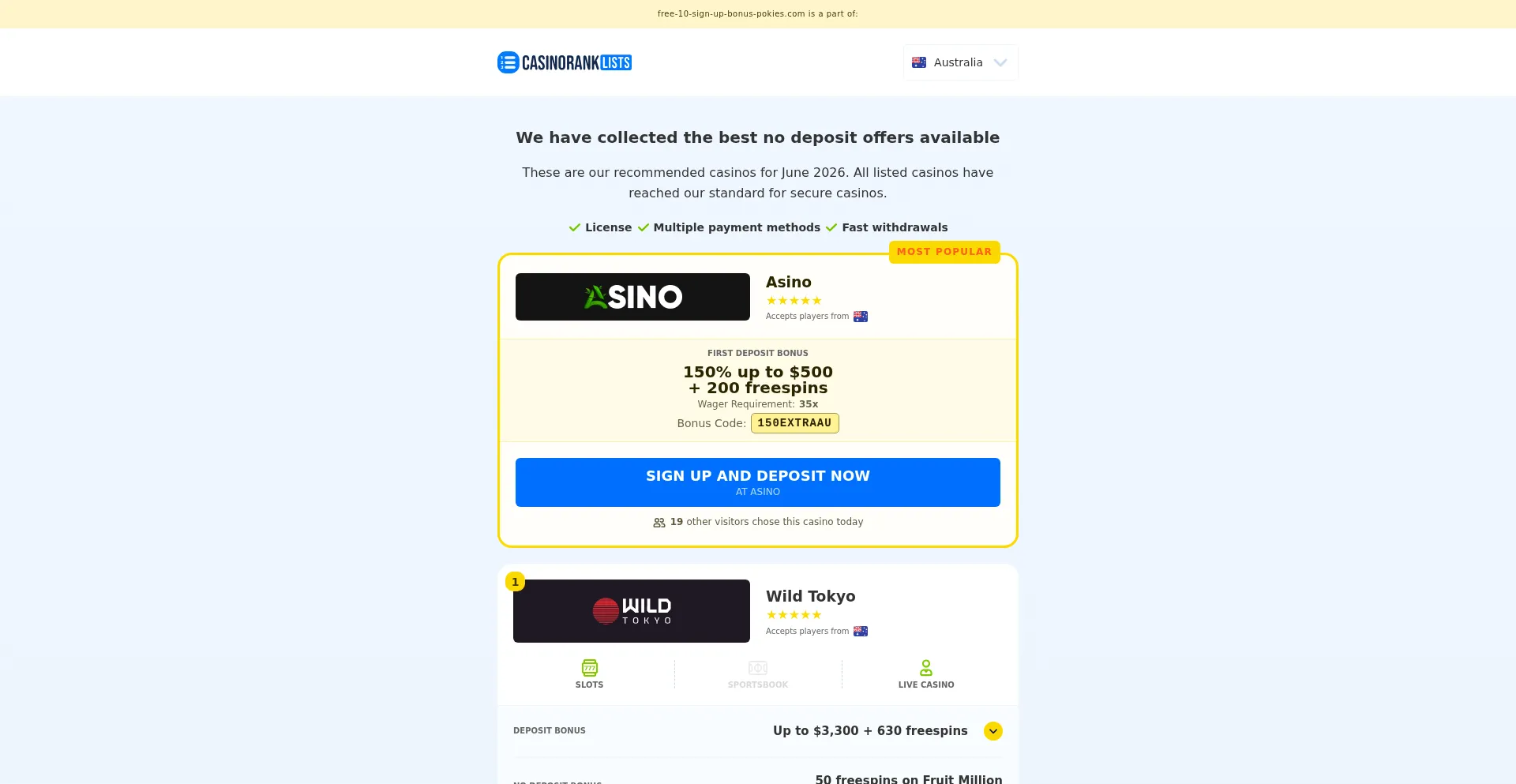 Free-10-sign-up-bonus-pokies.com