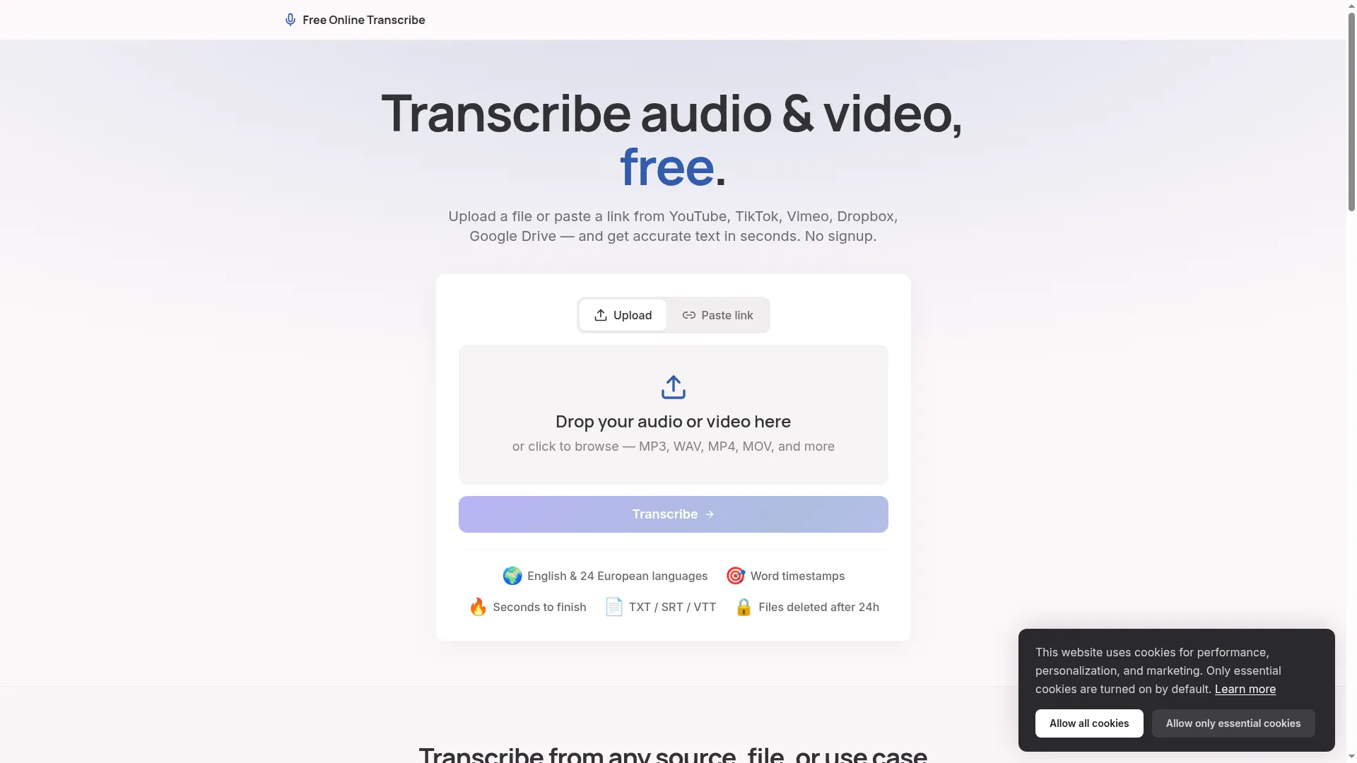 Freeonlinetranscribe.com