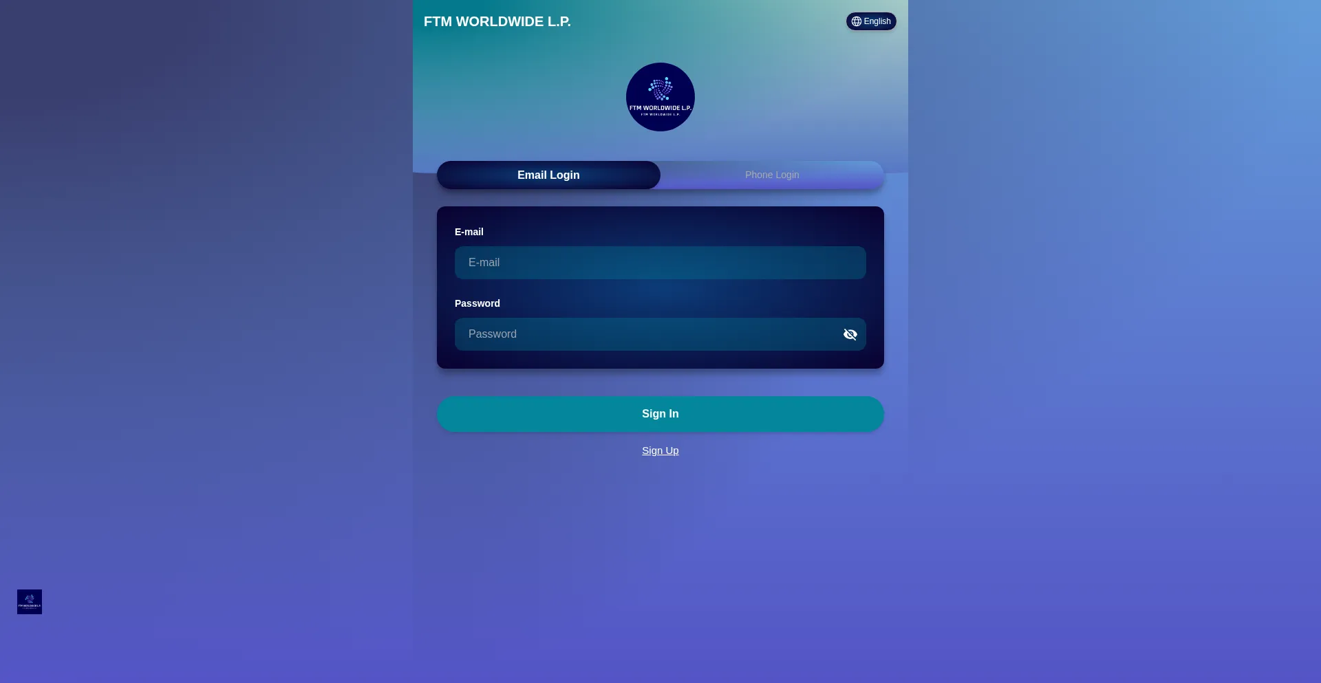 Website screenshot of Ftmworldwidelp.top