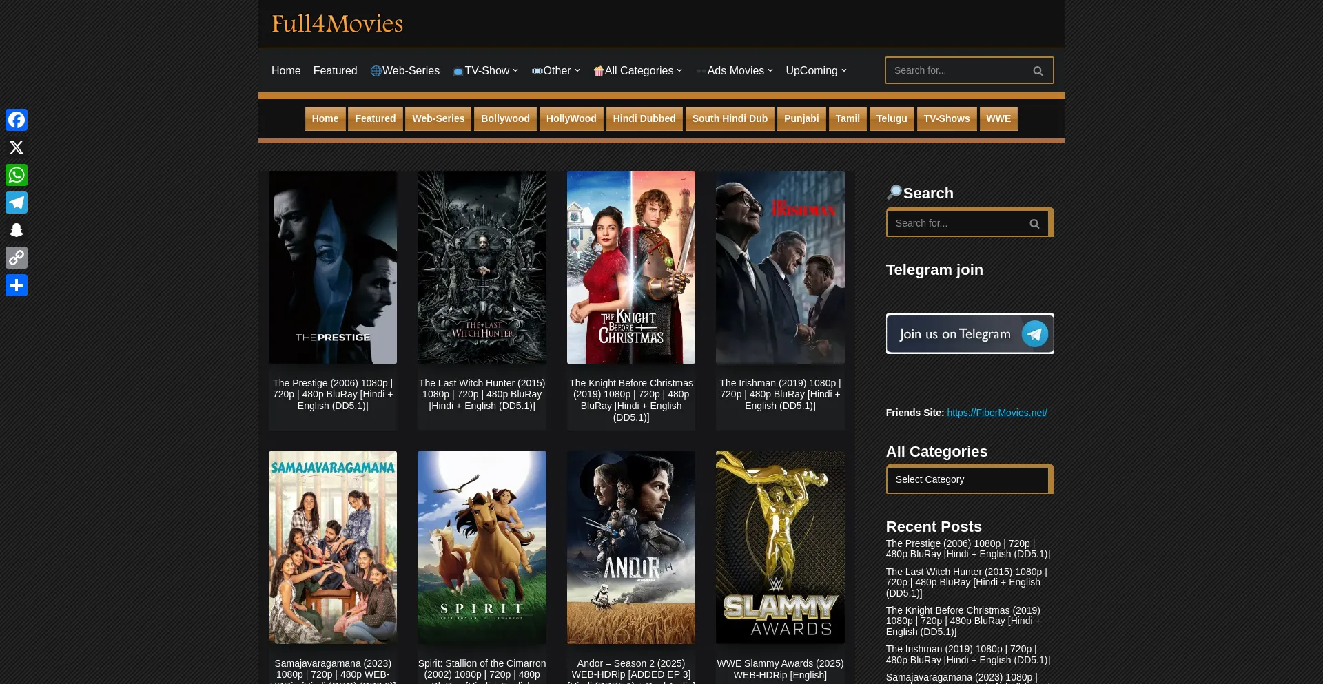 Website screenshot of Full4movie.boats