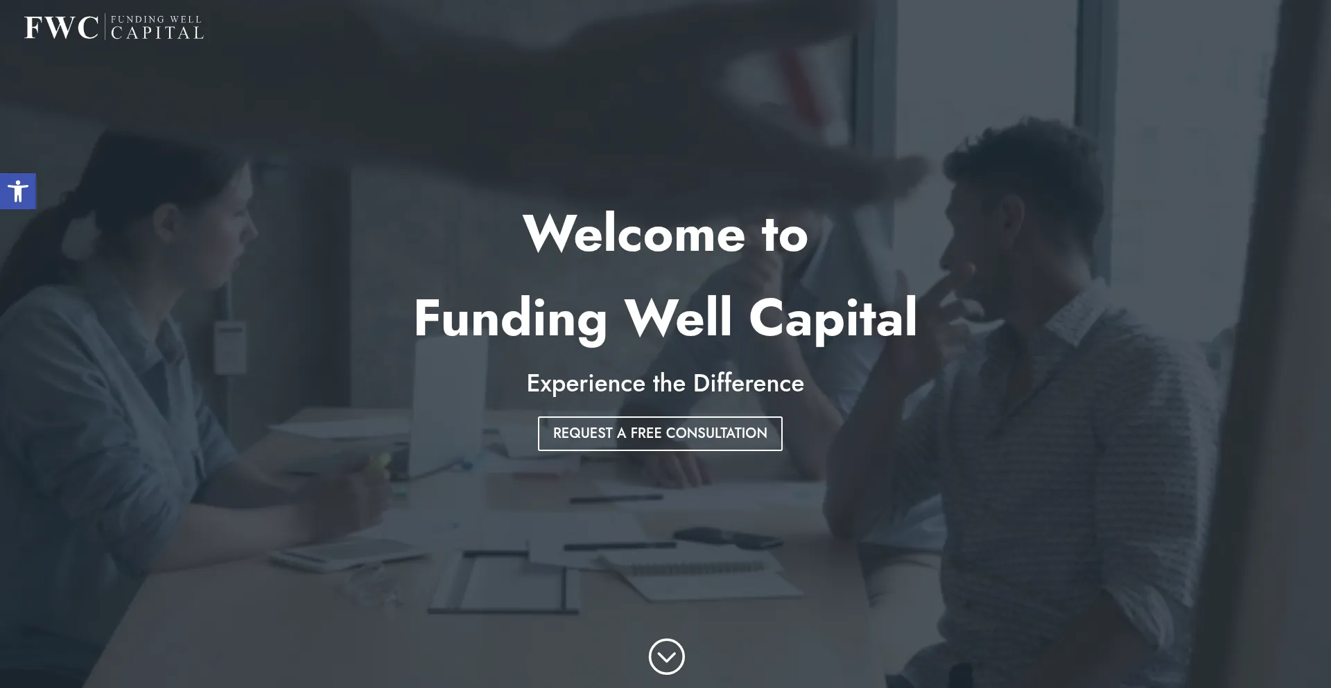 Website screenshot of Fundingwellcapital.com