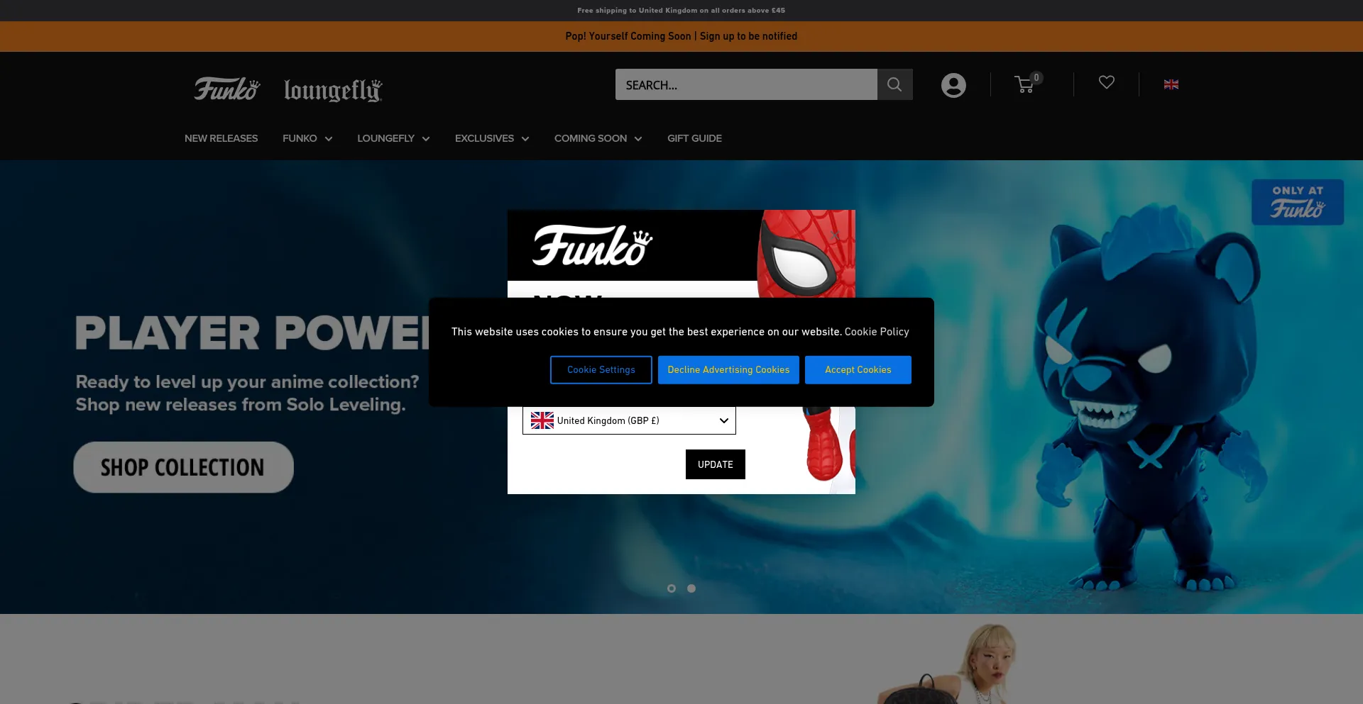 Website screenshot of Funkoeurope.com