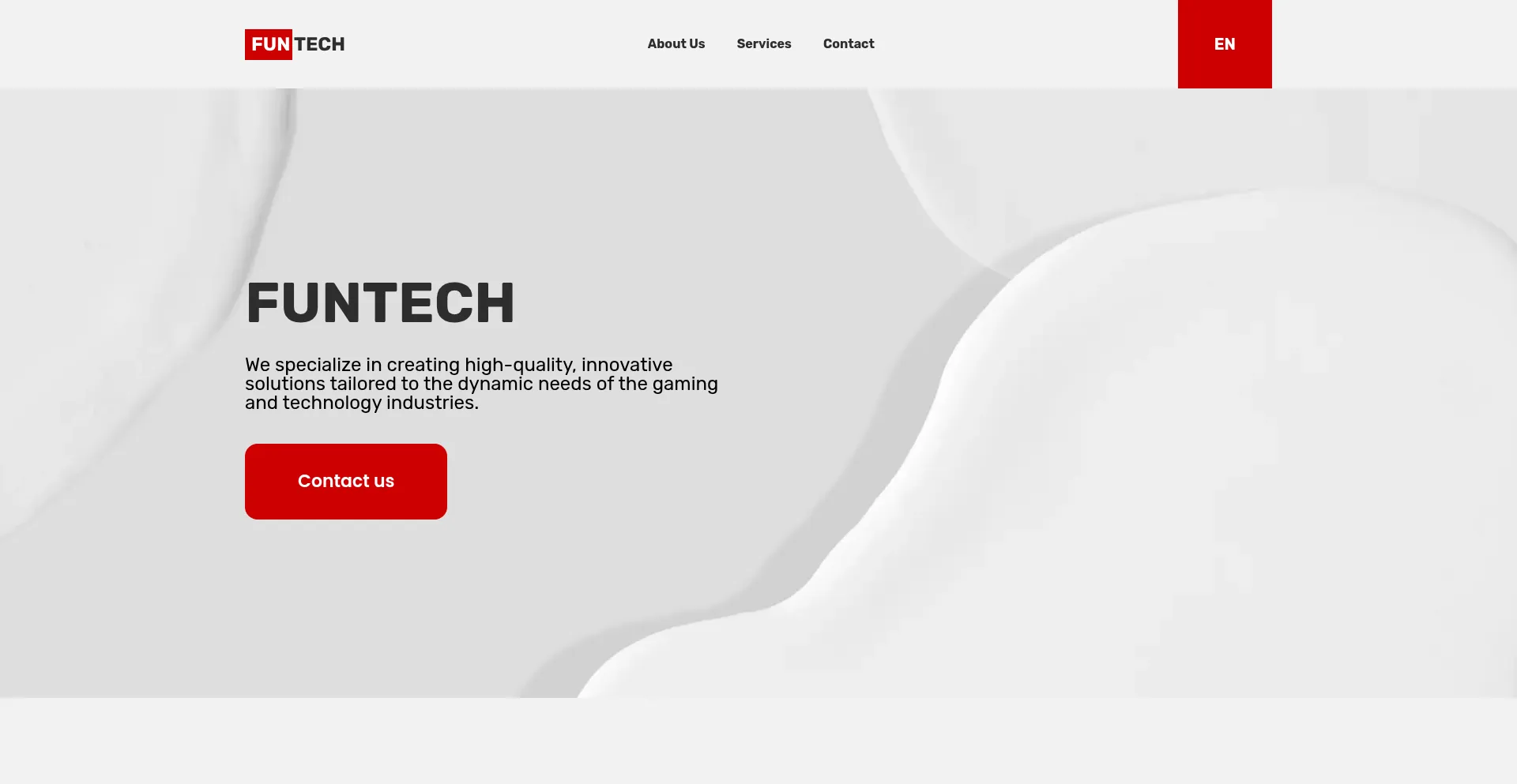 Website screenshot of Funtech.tech
