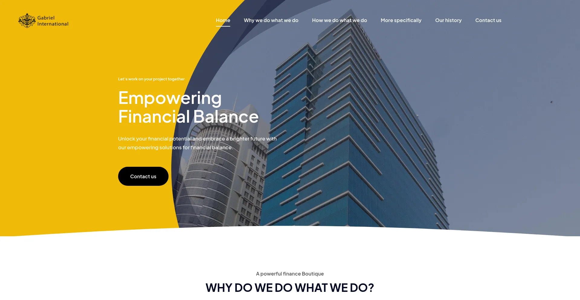 Website screenshot of Gabriel-int.com