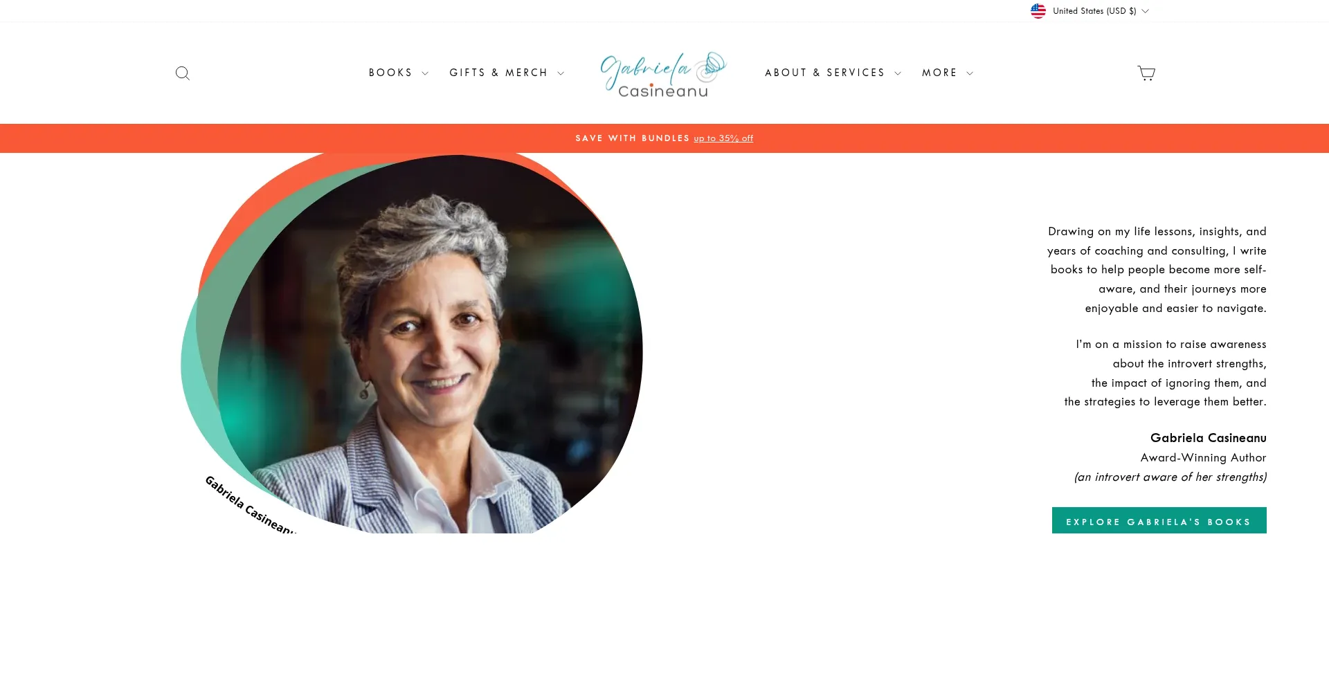 Website screenshot of Gabrielaexpressions.com