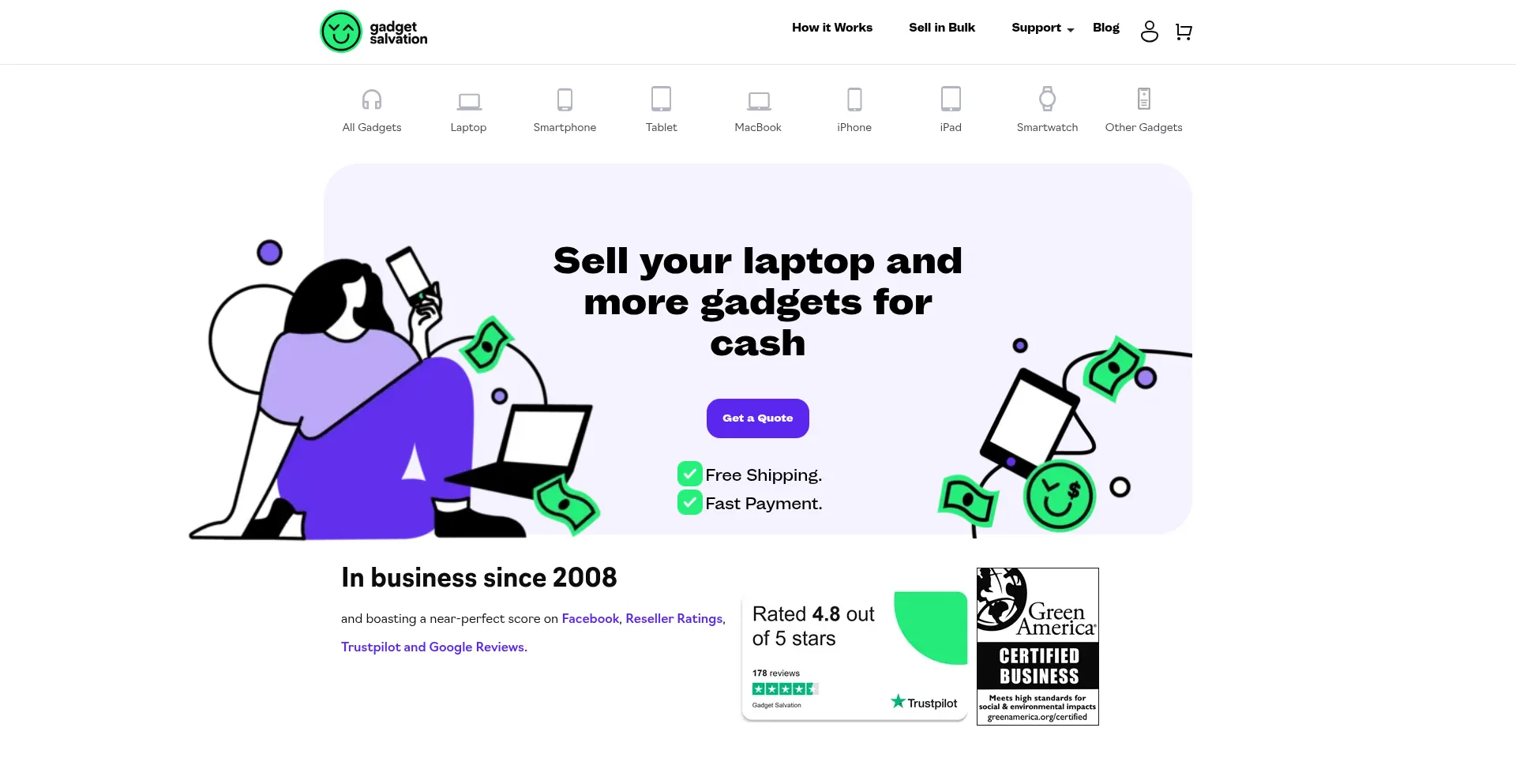 Gadgetsalvation.com Screenshot