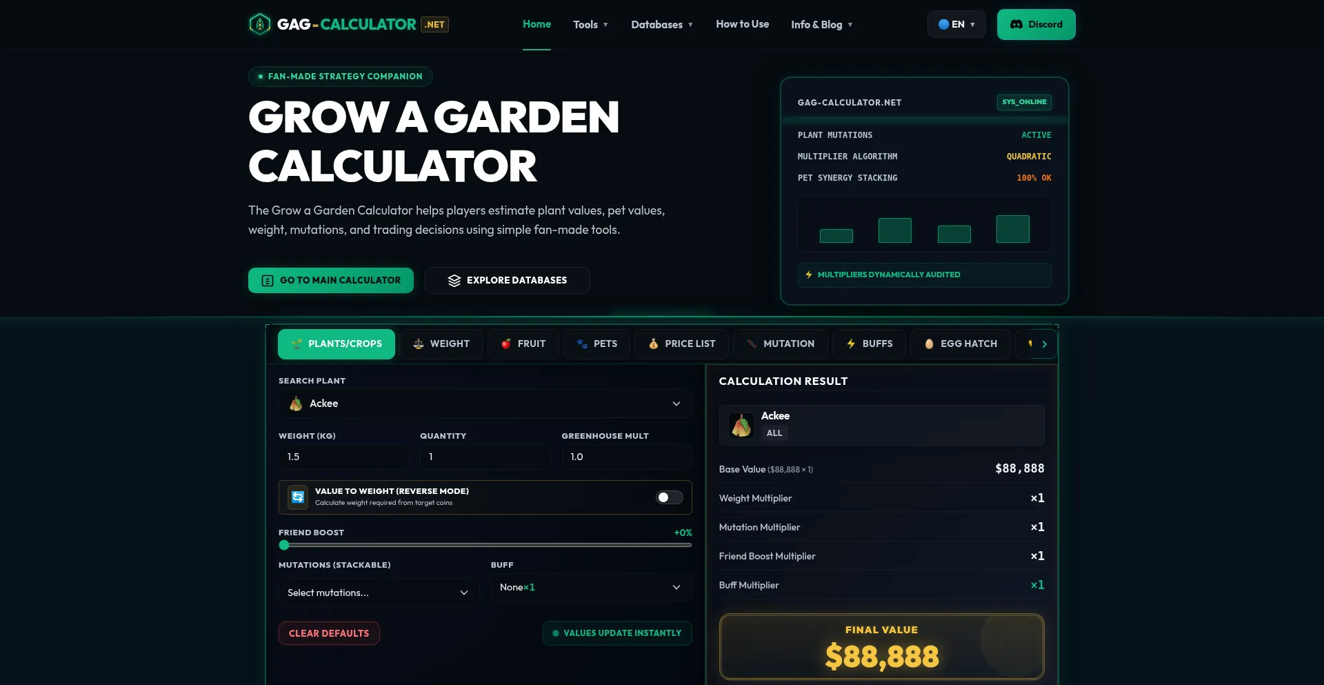 Gag-calculator.net