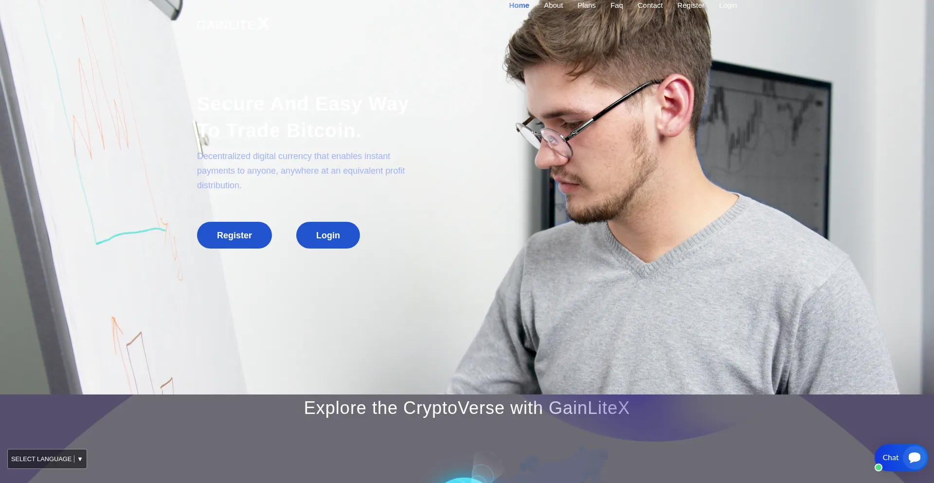Website screenshot of Gainlitex.info
