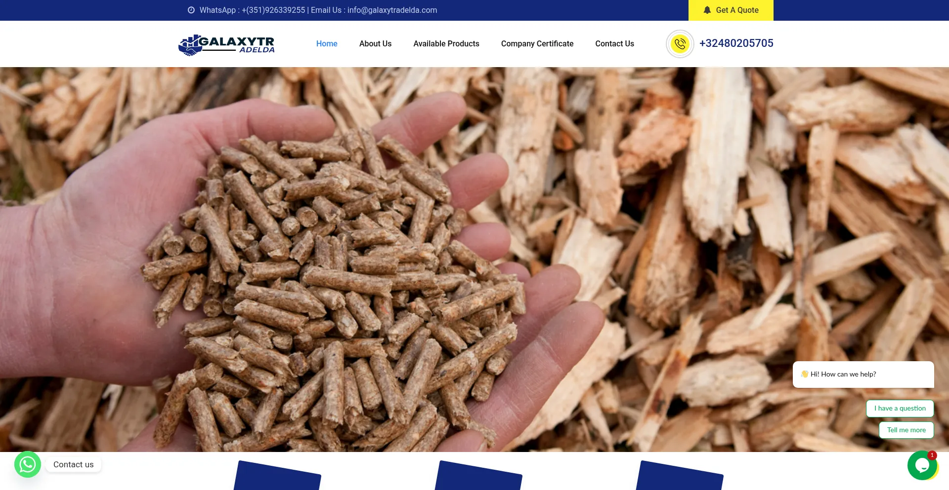 Website screenshot of Galaxytradelda.com