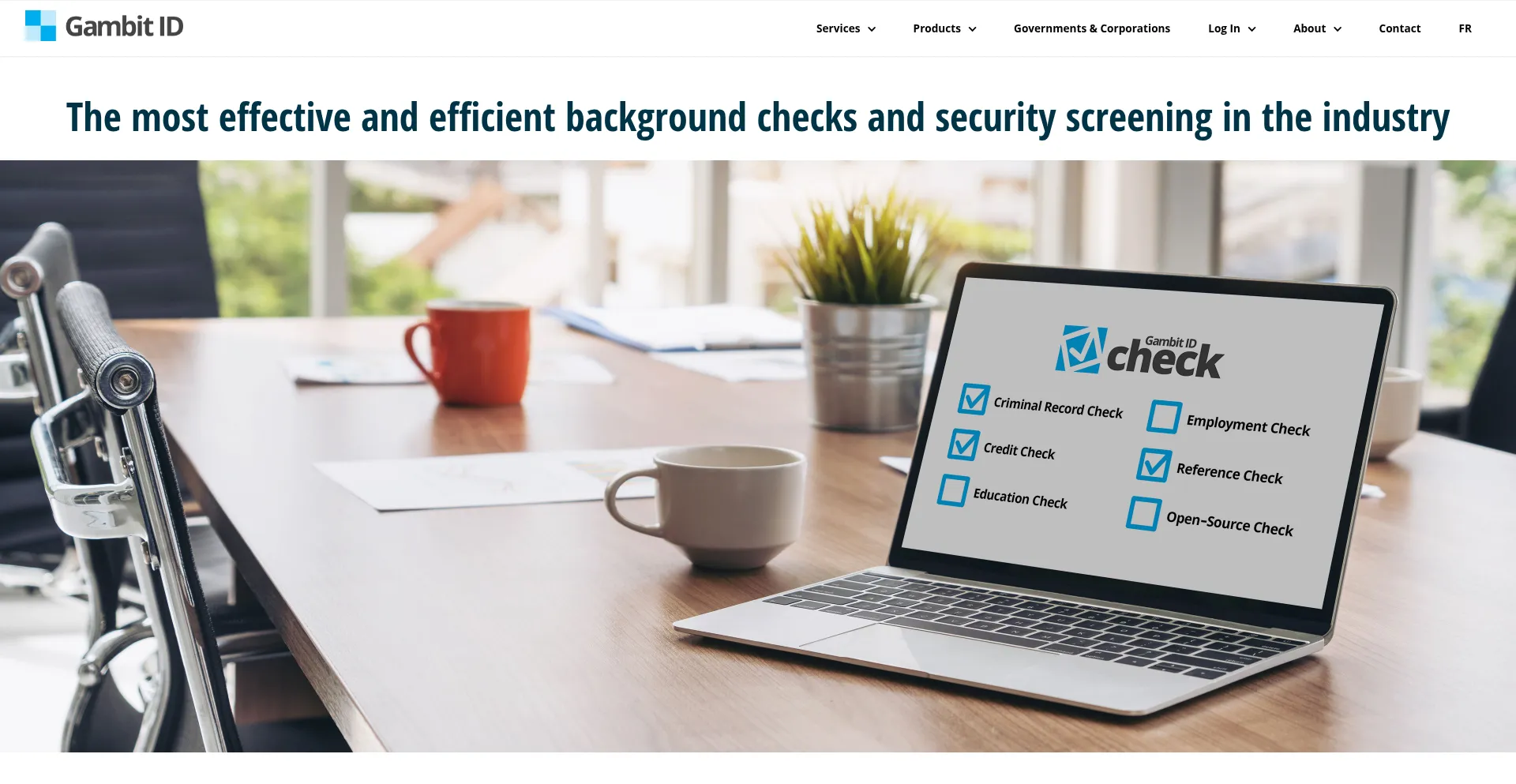 Website screenshot of Gambitidcaf.com